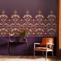 Graham & Brown William Morris at Home Strawberry Thief Plum Fixed Size Mural Print to order