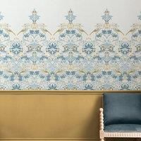 Graham & Brown William Morris at Home Strawberry Thief Soft Blue Fixed Size Mural Print to order