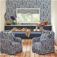 Cath Kidston Strawberry Garden Blue Floral Wallpaper
