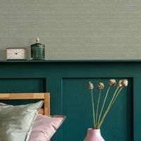 Superfresco Easy Emperor Grasscloth Sage Wallpaper - 10m