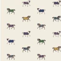 Joules Regal Horse Print Cream/Multi Wallpaper Sample