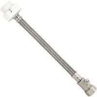 Fluidmaster Click seal flexible tap connector with valve (Dia)15mm (Dia)" (L)300mm