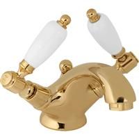 Deva Georgian Taps Basin Mixer in Gold