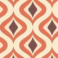 Superfresco Easy Paste the wall Trippy Retro Vintage 60'S Orange Wallpaper