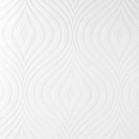Superfresco Paintable Curvy White Durable Heavy Duty Wallpaper