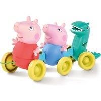 TOMY Toomies Pull Along Peppa (E73527) - Wibble Wobble Action Peppa Pig, George & Dinosaur Toy - Wheeled Walking & Crawling Toddler Toys - Peppa Pig Toys w/Music & Sounds - Plus 18 Month Old Toys