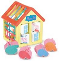 Toomies E73528 Tomy Activity Sensory Doll House w/Spinning Windows, Stretchy Webs, Block Peppa Pig Shape Sorter-+18 Month Toddler Play Mat & Activity Table Baby Toys