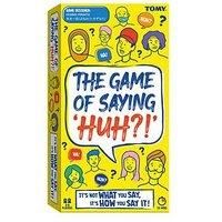 TOMY The Game of Saying /'Huh£!/' - Voice Impressions Card Games - Funny Party Game of Acting & Guessing Correctly to Win - Family Board Games for Adults, Teens & Kids 8+ - Board Game for 3-8 Players