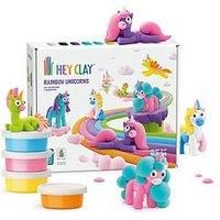 Hey Clay Rainbow Unicorns 15 Cans Set - Colourful Modelling Kids Air-Dry Clay Set 15 Cans with Sculpting Tools and Fun Interactive Instructions