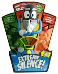 TOMY Extreme Silence Game, Sound-Sensitive Party Challenge for Kids and Families, Real Decibel Detector, 50 Task Cards, Create-Your-Own Challenges, Indoor Game Fun, Ages 6+, 2 or More Players