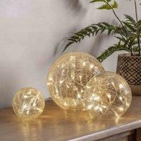 Crossland Grove Crackle Orbs 100x150x200mm Clear, Clear