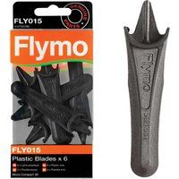 Flymo FLY015 Plastic Lawnmower Blades to Suit Micro Compact 30 - (Pack of 6)