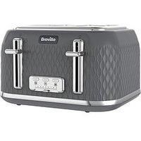 BREVILLE Curve VTT912 4Slice Toaster  Granite Grey