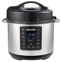 Crock-Pot Express Pressure Cooker CSC051, 12-in-1 Programmable Multi-Cooker, Slow Cooker, Steamer and Saute, 5.6 Litre, Stainless Steel