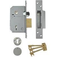 Union Satin Chrome BS 5-Lever Mortice Sashlock 67mm Case - 40mm Backset (4120P)