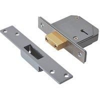 Union Satin Chrome BS 5-Lever Mortice Deadlock 67mm Case - 40mm Backset (3055P)