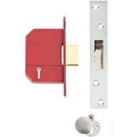 Union Locks Strongbolt 2100S BS 5-Lever Mortice Deadlock 68mm - Satin Chrome (Boxed)
