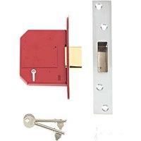 Union Locks Strongbolt 2100S BS 5-Lever Mortice Deadlock 81mm - Satin Chrome (Boxed)