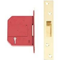 Union 81mm (3") StrongBOLT - BS 5 Lever Mortice Deadlock Polished Brass
