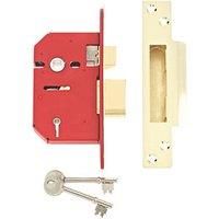 Union Strongbolt 5 Lever Sash Lock 2.5'' - Polished Brass