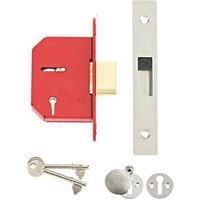 Union Strongbolt 5 Lever Deadlock 2.5'' - Stainless Steel