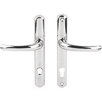 Yale Platinum security Polished Chrome effect Stainless steel Curved Lock Door handle