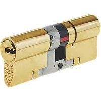 Yale B-YS3-4050B Anti-Snap 3 Star Euro Double Cylinder, High Security, 40:50 (90mm), Brass Finish