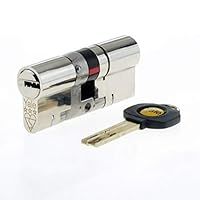 Yale B-YS3-4555N Anti-Snap 3 Star Euro Double Cylinder, High Security, 45:55 (95mm), Nickel Finish