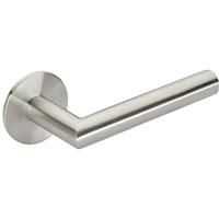 Union Jigtech Schema Minim Door Handle Satin (Pair) in Stainless Steel