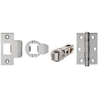 Union Jigtech Latch Pack Satin Stainless 3" Hinge & 57mm Smartlatch in Steel