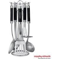 Morphy Richards 46820 Accents 5 Piece Stainless Steel Tool Set Black - Brand New