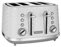 Morphy Richards Vector 4 Slice Toaster 248134 White Four Slice Toaster White Toaster