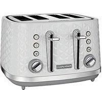 Morphy Richards Vector 4 Slice Toaster 248134 White Four Slice Toaster White Toaster