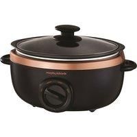 Morphy Richards Sear and Stew Slow Cooker 460016 Black and Rose Gold