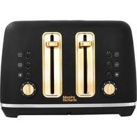 MORPHY RICHARDS Accents 242047 4-Slice Toaster - Black & Gold, Black