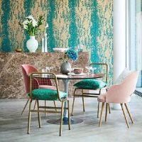 Harlequin Eglomise 1005m x 52cm Wallpaper Roll blue/brown 1006.0 H x 52.0 W cm