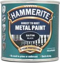 Hammerite 5084904 Metal Paint: Satin Black 250ml
