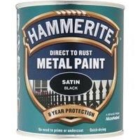 Hammerite SATBL750 750ml Direct to Rust Satin Finish - Black