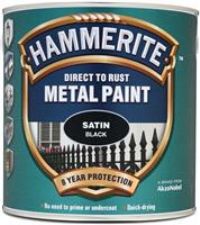 Hammerite 5084907 908 Hammered Metal Paint, 2.5 Liter, Satin Black