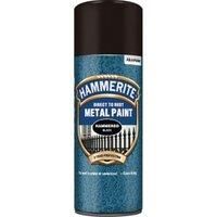 Hammerite Hammered Direct To Rust Metal Paint Aerosol- Black 400ML Brand New