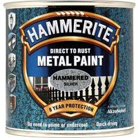 Hammerite Hammered Finish Metal Paint Silver Grey 250ml