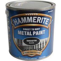 Hammerite 5084866 Metal Paint: Smooth Black 2.5Ltr