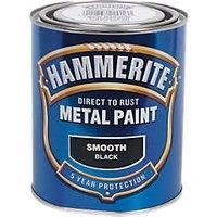 Hammerite 5092966 750ml Direct To Rust Metal Paint Smooth - Black
