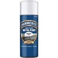 Hammerite 5084785 Metal Paint: Smooth Silver 400ml (Aerosol)