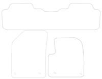 Mercedes Vito 2003 Onwards Floor Gearstick Black Tailored Van Mats