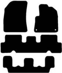 Halfords Citroen C4 Grand Picasso  Set Of 4 Standard Car Mats 2 Clips (Ee0186)