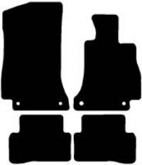 Halfords Mercedes C Class - Set Of 4 Standard Car Mats 4 Clips (Ee0564)