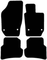 NEW Halfords EE0826 Seat Ibiza MK4 Set of 4 Standard Car Mats 4 Clips - Black