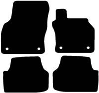 Halfords Skoda Octavia Mk3  Set Of 4 Standard Car Mats 4 Clips (Ee0848)