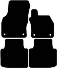 Halfords Skoda Superb - Set Of 4 Standard Car Mats 4 Clips (Ee0854)